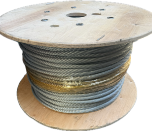 Cablu tractiune diametrul 12mm, Cabluri 6x19+FC 12mm 6x19+FC Zn 86.6kN 1960N/mm2 IK diametru 12mm, aspect zincat=200 m.