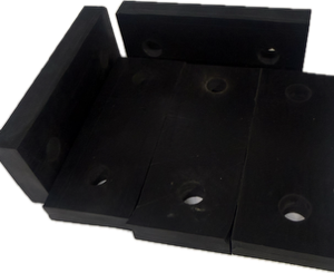 PLACA CAUCIUC NBR 120MM X15MM X50MM X 2 GAURI FI 14MM , comanda minima 5 buc , pret pe bucata